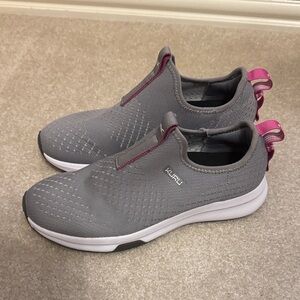 KURU Women's Gray and Pink Slip-On Sneakers